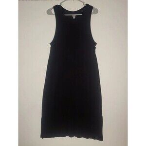 Aerie Black Tank Dress Knee Length Mini Beach Swim Travel Casual Stretch Size M